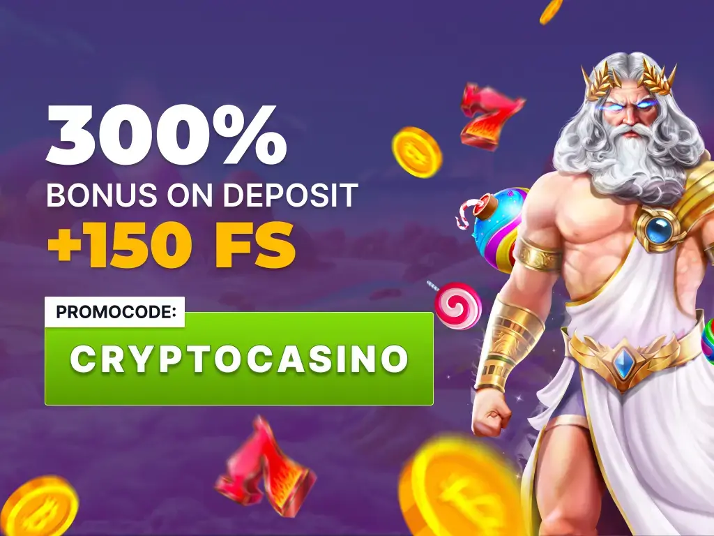 Welcome bonus 150 FS + 300% on your first deposit in Coins Game